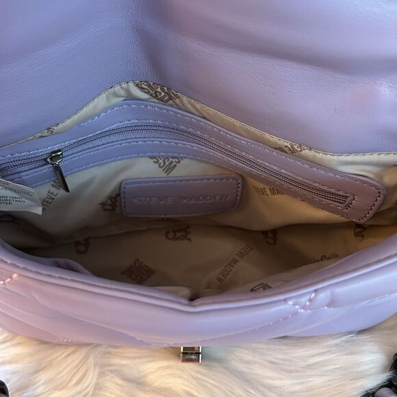NWOT Steve Madden (Btulsa) Quilted/ Shoulder Crossbody Bag - Lavender - Picture 6 of 10